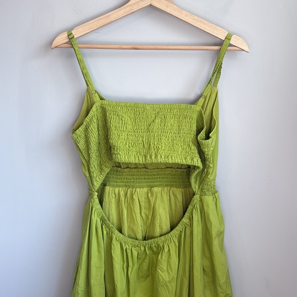 By Anthropologie V-Neck Tiered Bubble-Hem Dress SZ L - Picture 6 of 8